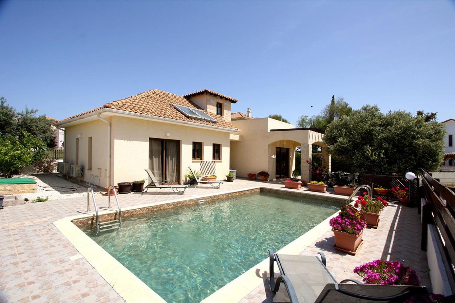 Amathousia Villa With Private Pool And Sea View Pissoúri Eksteriør bilde