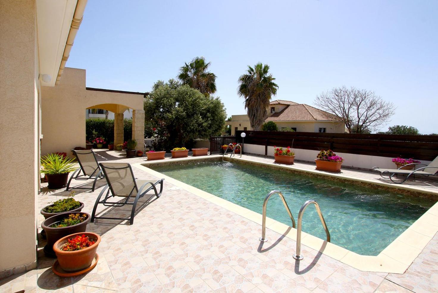 Amathousia Villa With Private Pool And Sea View Pissoúri Eksteriør bilde