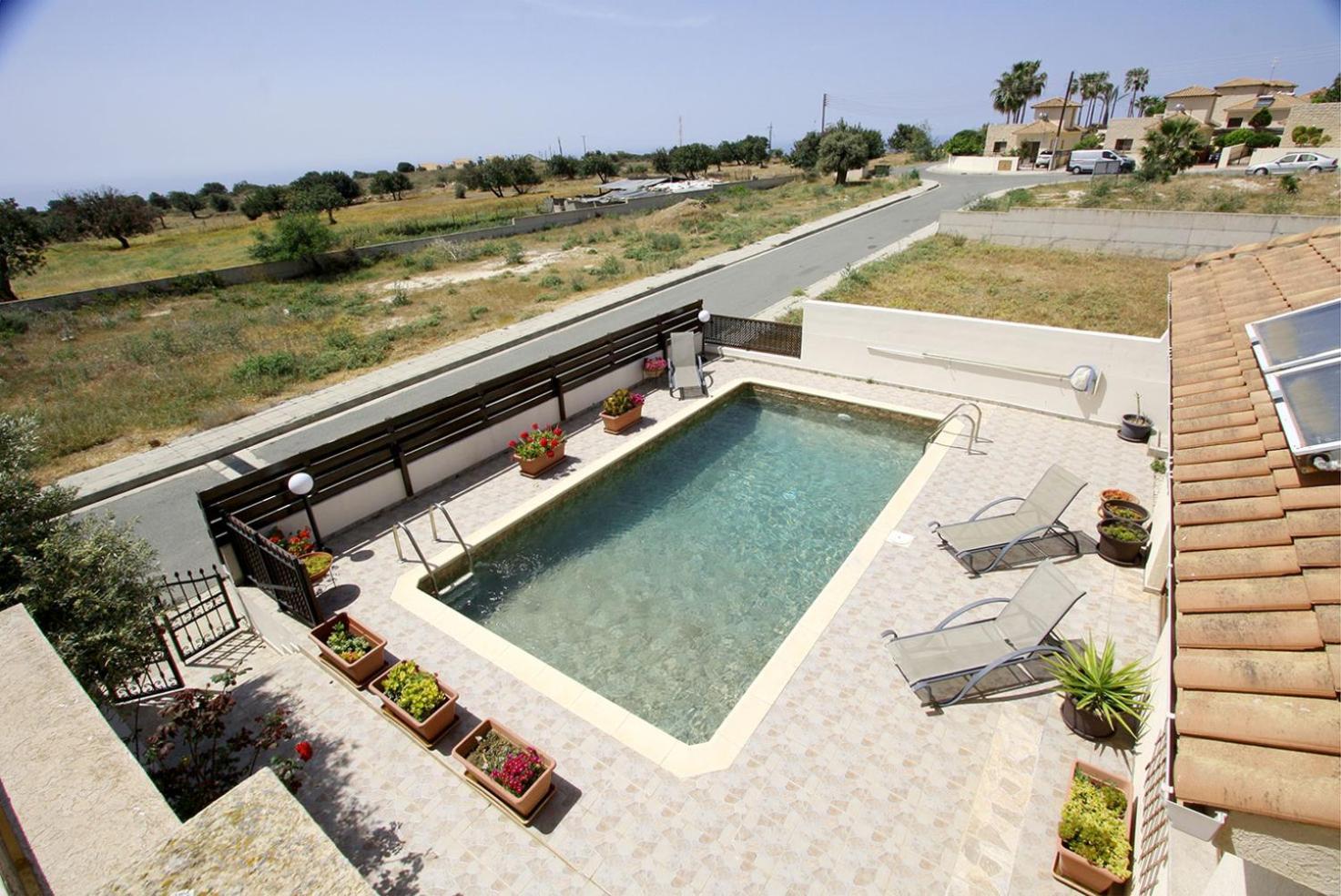 Amathousia Villa With Private Pool And Sea View Pissoúri Eksteriør bilde