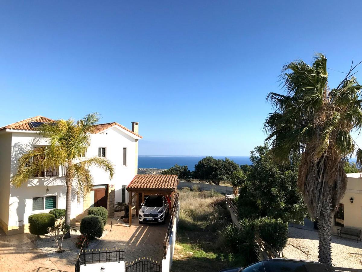 Amathousia Villa With Private Pool And Sea View Pissoúri Eksteriør bilde